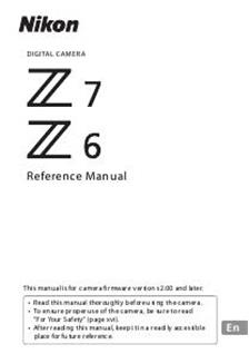 Nikon Z6 manual. Camera Instructions.